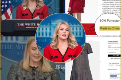 ‘Hypocrites EXPOSED!’ White House Press Secretary Karoline Leavitt BLASTED for Wearing ‘Made in China’ Dress—Internet Erupts!