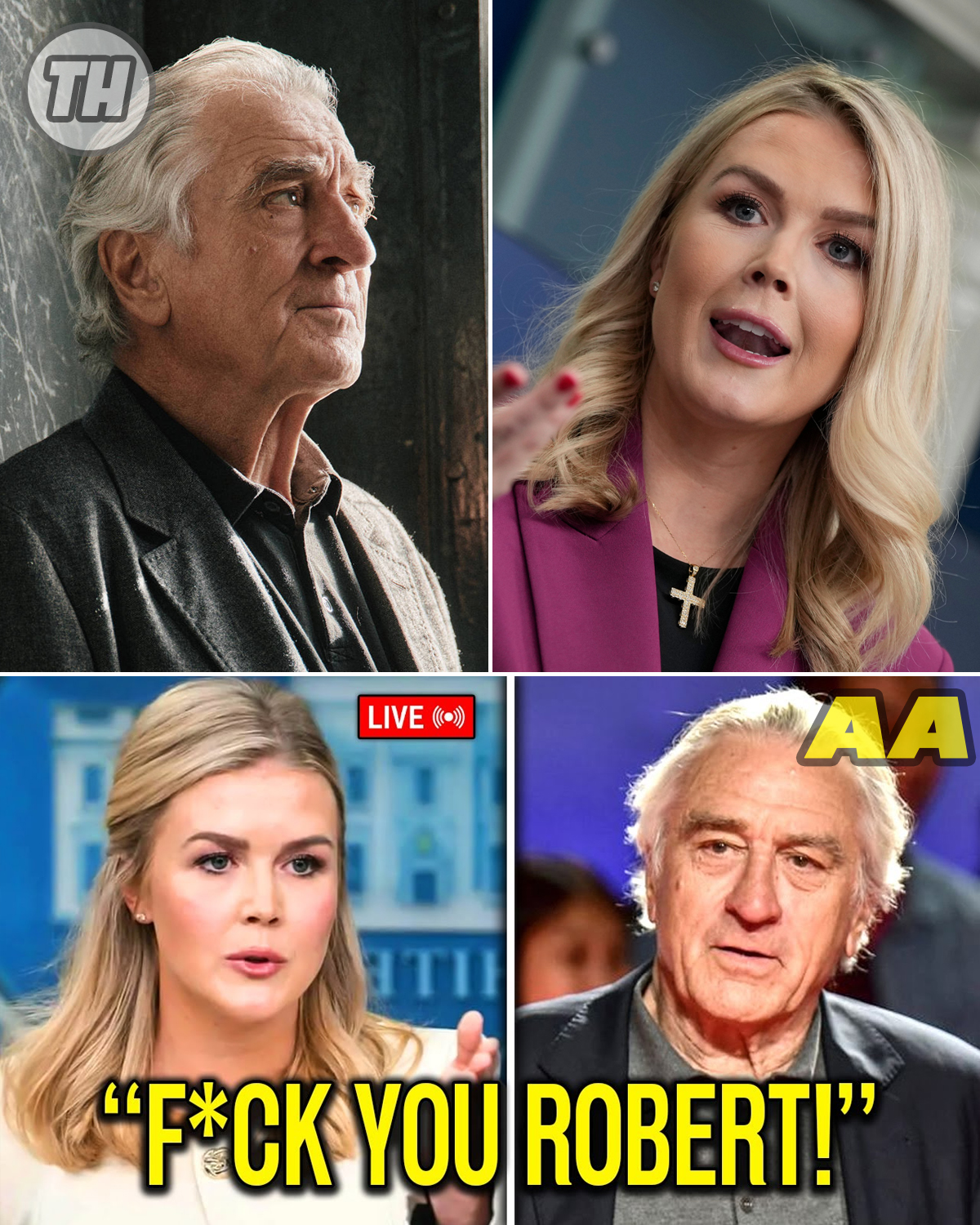 Karoline Leavitt DESTROYS Robert De Niro On Live TV Her Furious