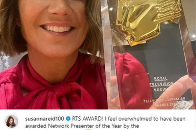 Susanna Reid fights back tears as she pays emotional tribute to late colleague after Royal Television Society award win