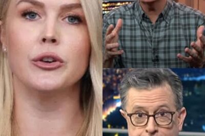 Karoline Leavitt Hijacks Colbert’s Stage in Explosive On-Air Clash—Audience Gasped, Show Abruptly Cut, and TV History Made!
