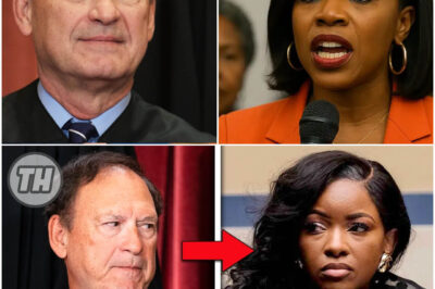 Supreme Court Chaos: Judge Samuel Alito PUBLICLY HUMILIATES Jasmine Crockett—But She Fires Back So Brutally He FLEES the Courtroom in SHOCK!