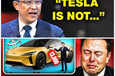 SHOCKING: Toyota CEO SHREDS Tesla in Brutal Takedown: ‘It Was All a Mirage’ — Industry Rocked as EV War Explodes