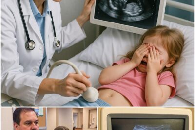 Girl Acts Strangely Next to Dad at the Clinic—When the Doctor Does an Ultrasound, Everyone Panics!