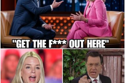 Pam Bondi HUMILIATED on Live TV Her Fiery Clash with Stephen Colbert Sparks Interview Backlash!